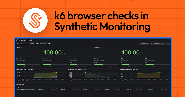 Monitor the full end-user experience: k6 browser checks in Synthetic Monitoring are generally available