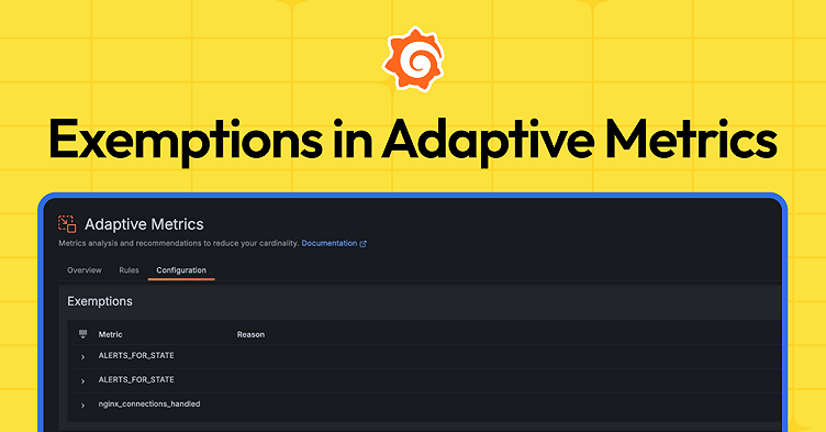 How to aggregate metrics but retain critical data: Introducing Exemptions in Adaptive Metrics