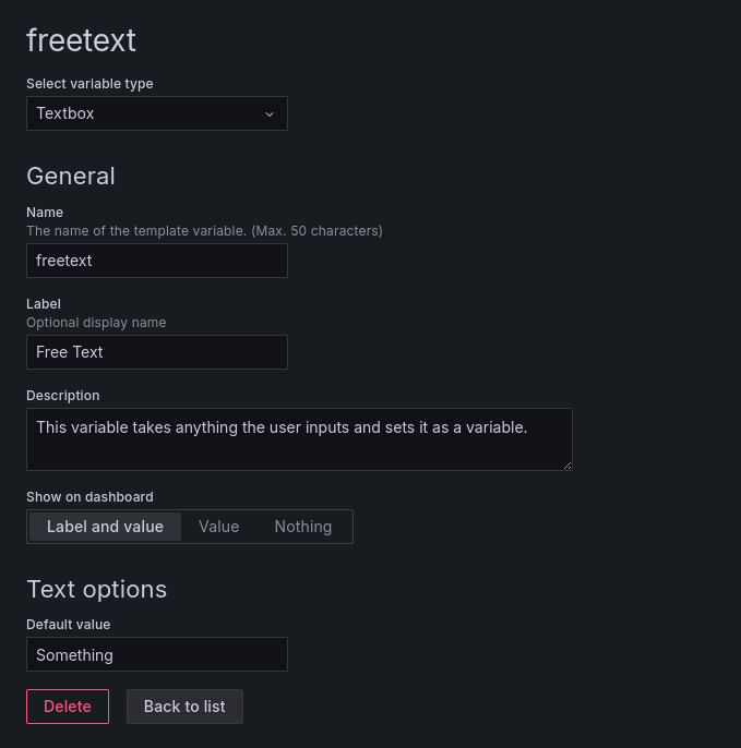 *A textbox variable that lets you set the variable value based on whatever you type in.* A screenshot of a textbox variable.