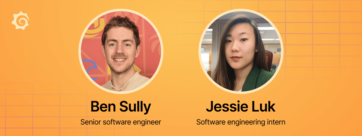 Headshots of Ben Sully and Jessie Luk