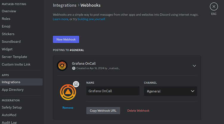 Grafana OnCall: Connect to Discord, Mattermost, and more with webhooks