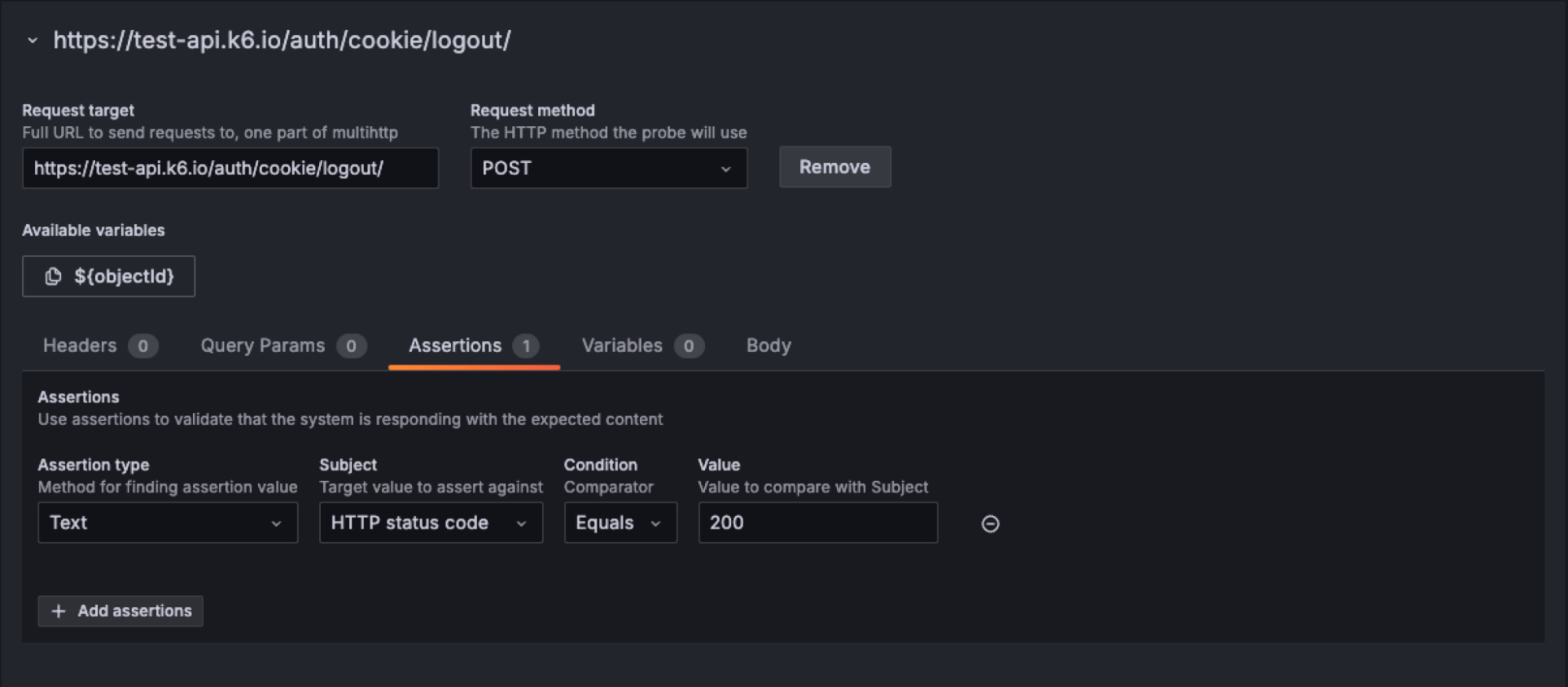 A screenshot of a 200 response code.