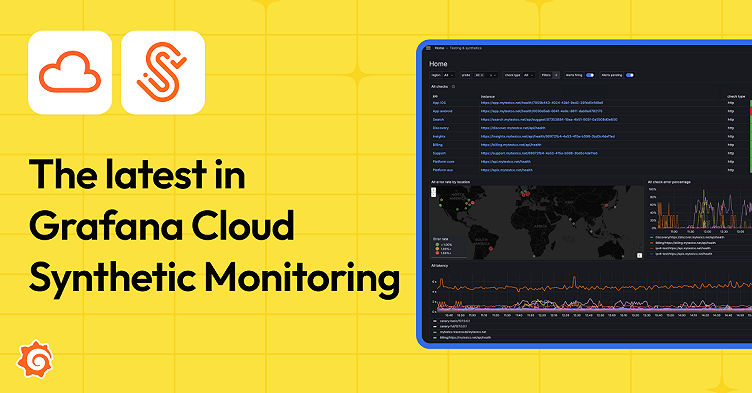 The evolution of Grafana Cloud Synthetic Monitoring: new features, pricing updates, and more