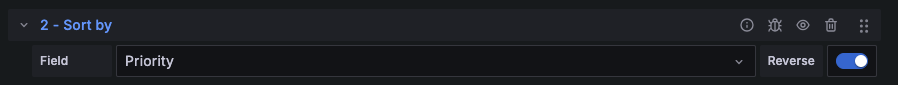 Sort by in the Grafana UI