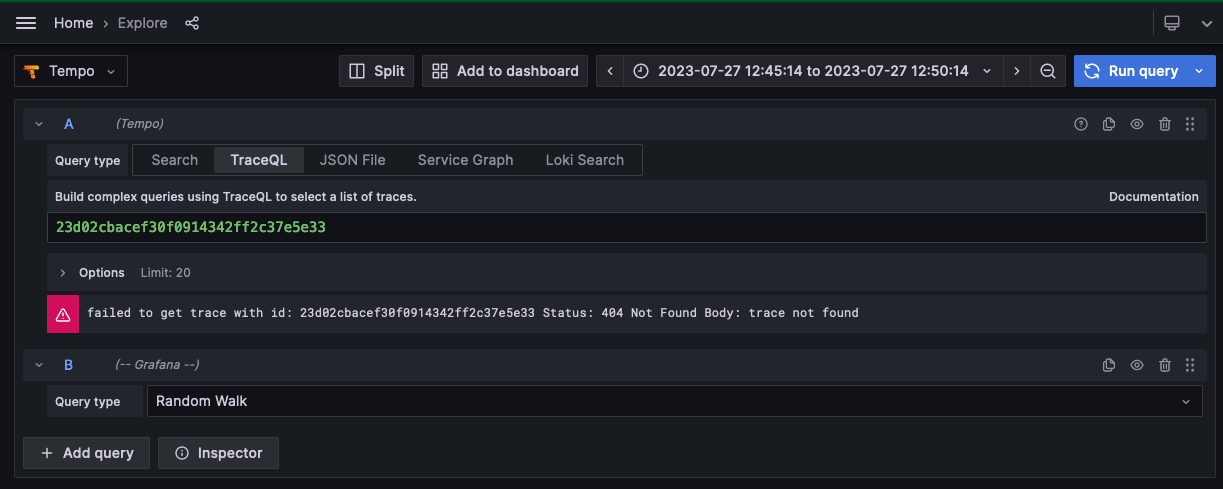 Expanded details for a log line A screenshot of expanded details for a log line