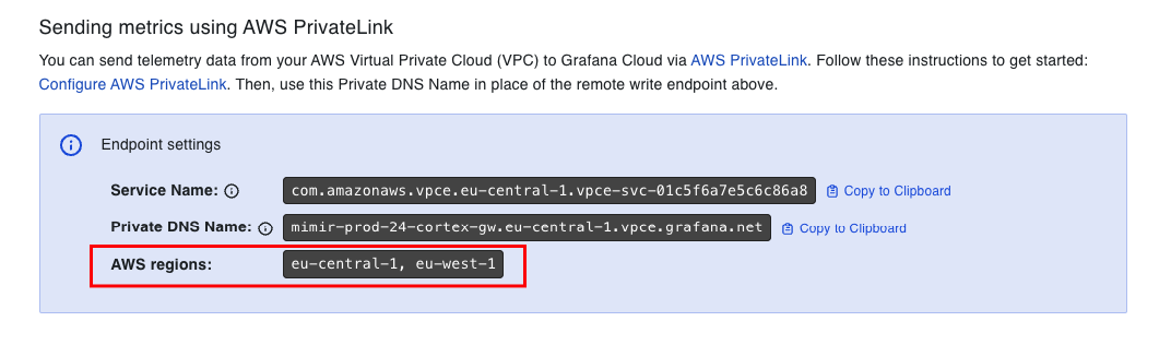 Check supported Regions