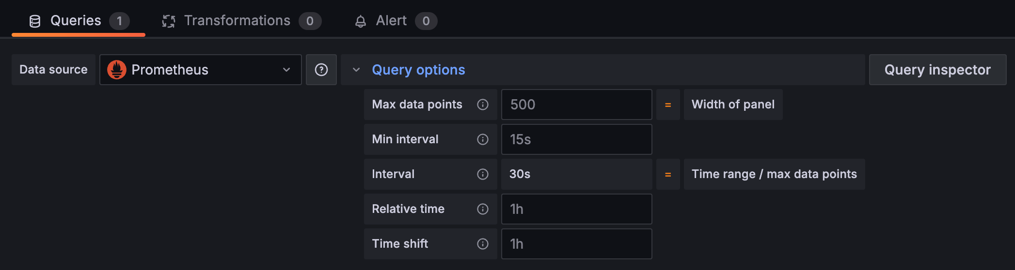 Data source query options