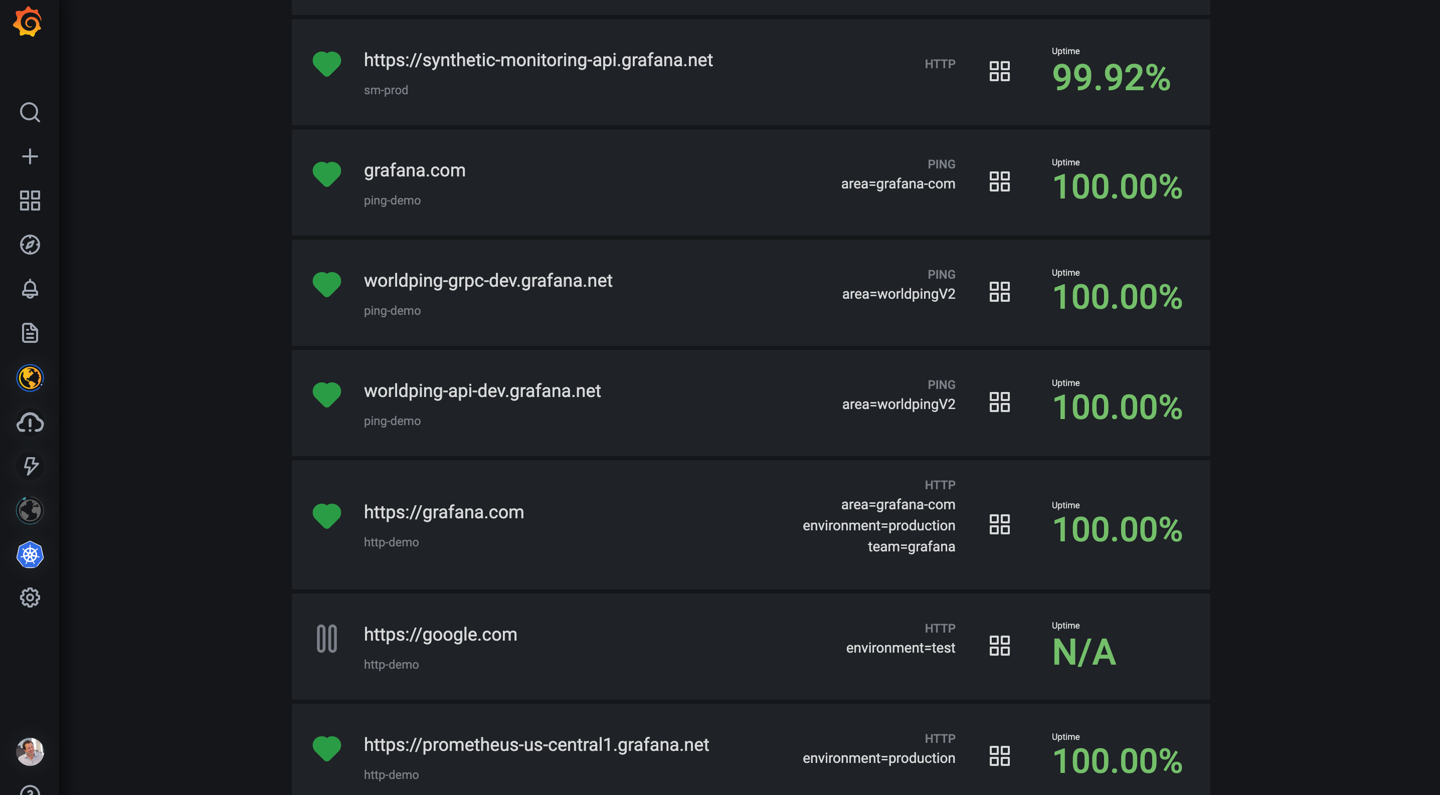 Configure checks and probes using our UI. Configure checks and probes using our UI.