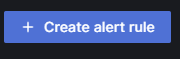 Screenshot of create alert rule button in Grafana Cloud