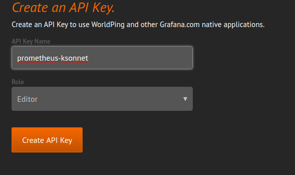 Create an API Key Create an API Key