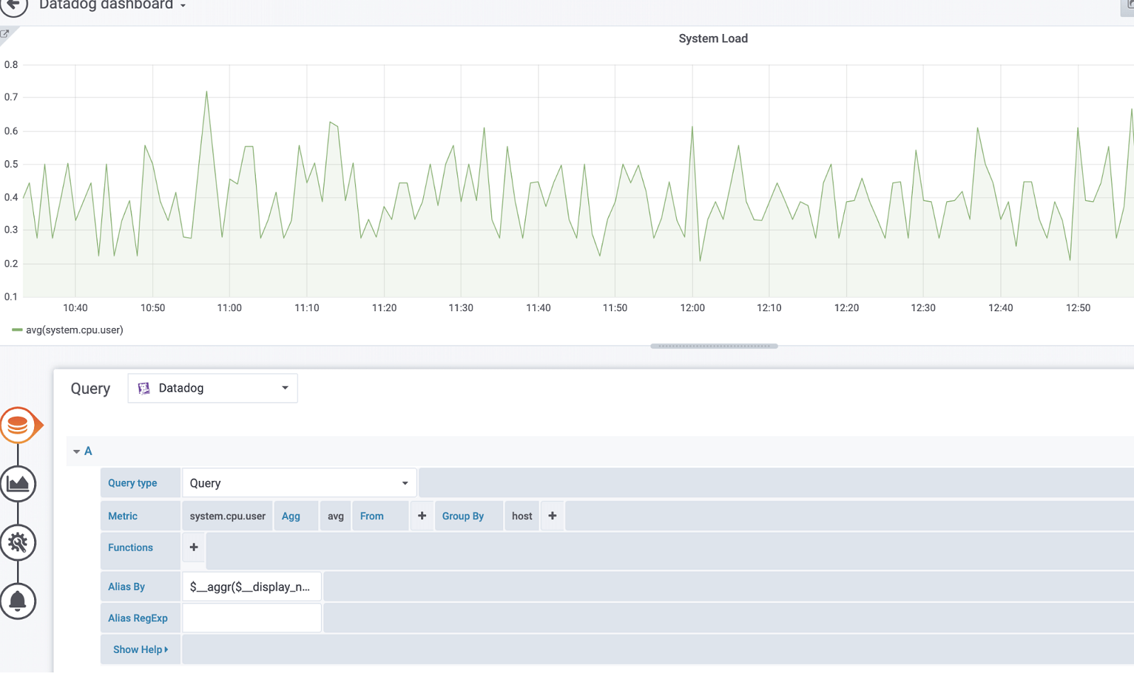 Replace metric name and aggregation Replace metric name and aggregation