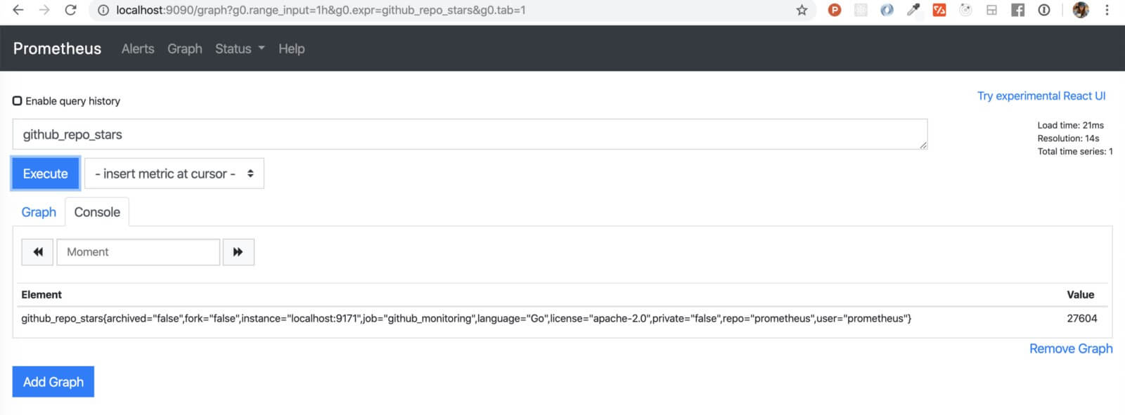Run GitHub Queries with Prometheus Run GitHub Queries with Prometheus