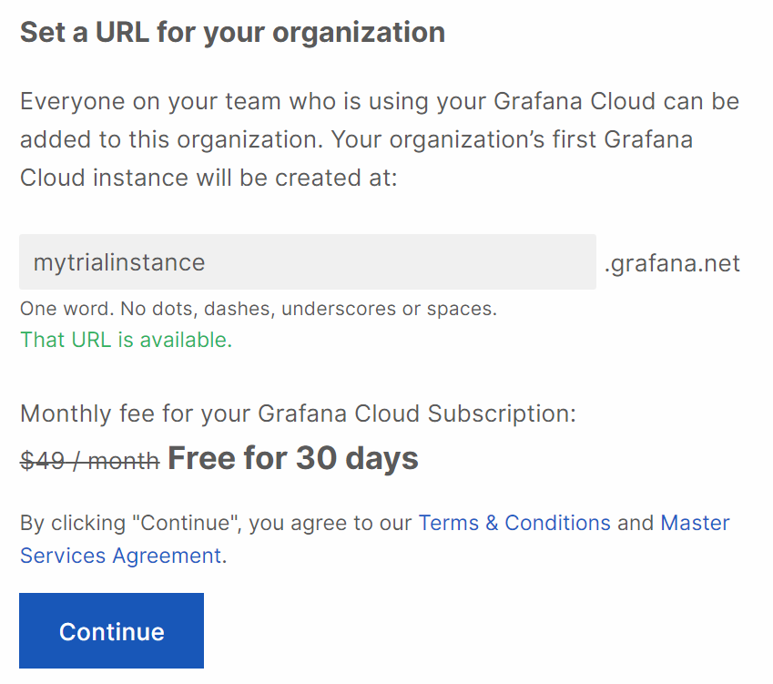 Choose instance name Choose instance name
