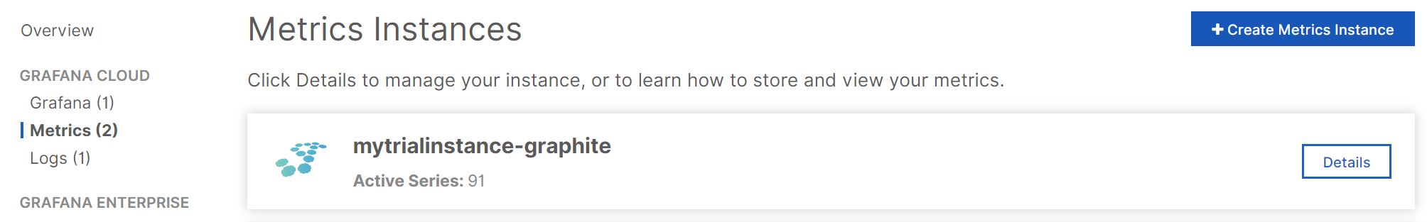 Metrics Instance Metrics Instance