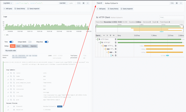 Trace discovery in Grafana Tempo using Prometheus exemplars, Loki 2.0 queries, and more