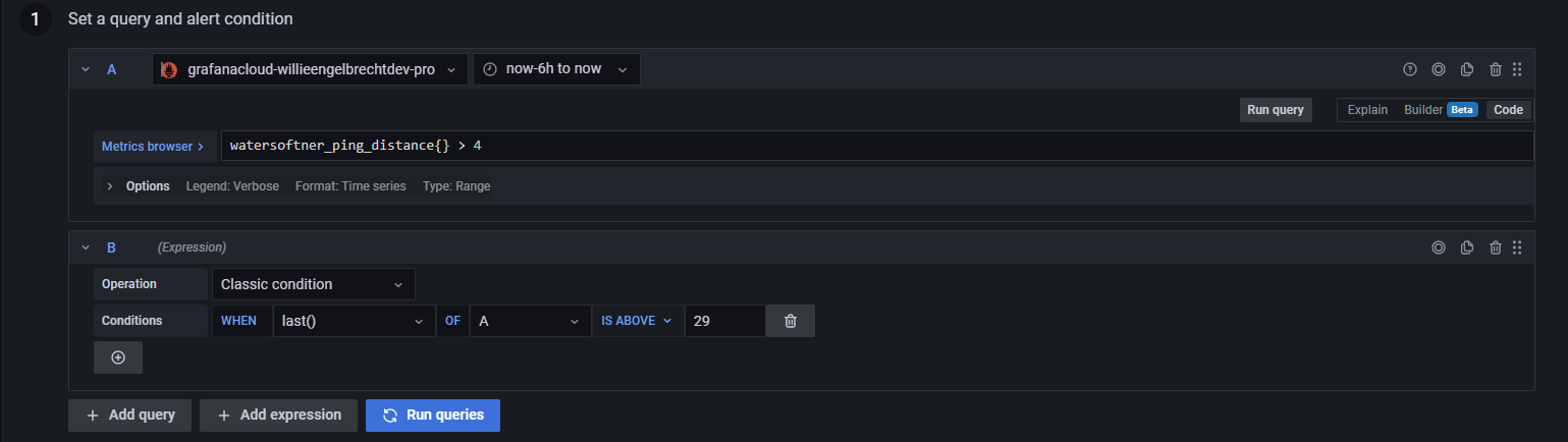 Alert configuration Alert configuration