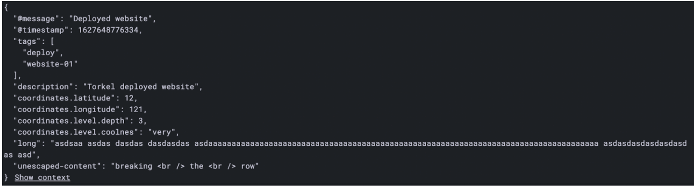 Prettified JSON Prettified JSON