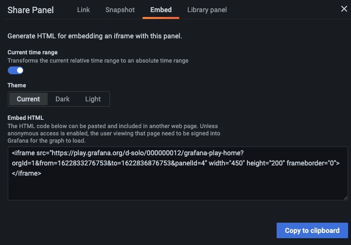 Panel share snapshot